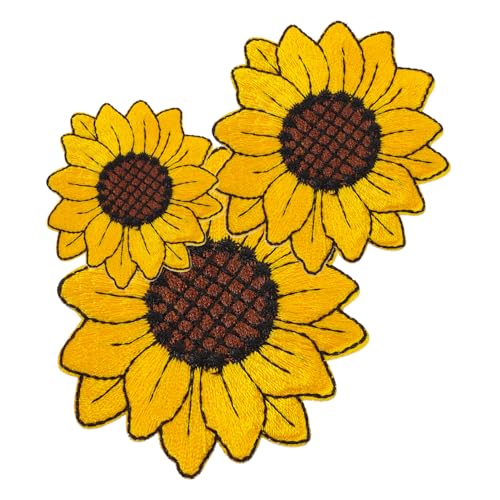 DIYEAH 3st Stickaufkleber Stickrahmen Blumen- Cool Kleid Dekorativ Flicken Nähen Dekorationen Süßer Stoffpatch Aus Baumwolle Stickereiflecken Reifen Ausbessern Von Flicken Mode Stickgarn von DIYEAH