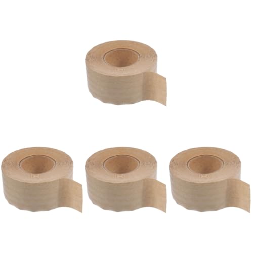 DIYEAH 4 Rollen Fotorahmen Versiegelung Nachfüllungen verpackungsmaterial packing tape Verpackung mit braunem Klebeband Packband aus Bastelpapier Kraftpapier Light Brown von DIYEAH