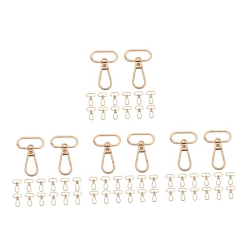 DIYEAH 4 Sätze 4 Sets Schnalle Hundeleine Clip Kleine Drehbare Karabinerhaken Drehverschluss Haken Drehverschlüsse Gold Drehverschluss Gürtelclip Verschluss Clip 15 Stück * 4 von DIYEAH