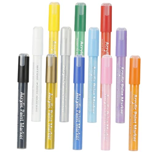 DIYEAH 4 Sätze Acrylmarker Paint Pens Art Marker Professional Markers Marker Pen Beginner Markers Berühren Pastell Malen Gel Malstifte Für Schüler Bastelzeichnungsmarker Pp 12 Stück * 4 von DIYEAH