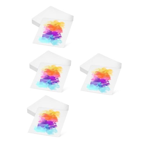 DIYEAH 4 Sätze Aquarellpapier Zeichenpapier Leere Aquarellkarten Kartonpapier Papier Zum Malen Von Kindern Malpapier Für Kinder Wasserzeichnungskarte Weiß 50 Stück * 4 von DIYEAH