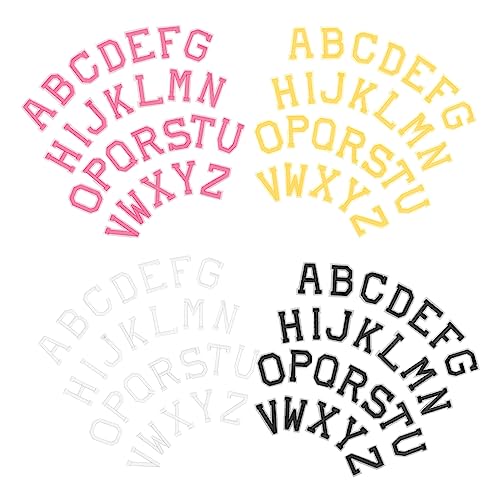 DIYEAH 4 Sets Alphabet-patches für Kleidung Bestickte Buchstaben-patches Zum Aufbügeln Dekorative Reparaturflicken für Zuhause von DIYEAH