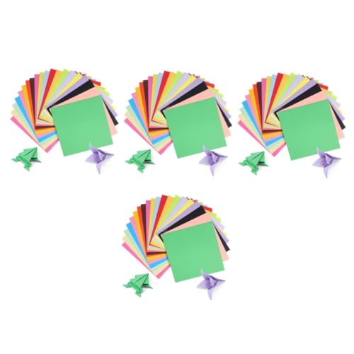 DIYEAH 4 Sätze Buntes Origami Pastellpapier Zum Basteln Bunte Origami-papiere Origami-papier in Verschiedenen Farben Konstruktionspapier Papierhandwerk Origami-kit Zellstoff 200 Stück * 4 von DIYEAH