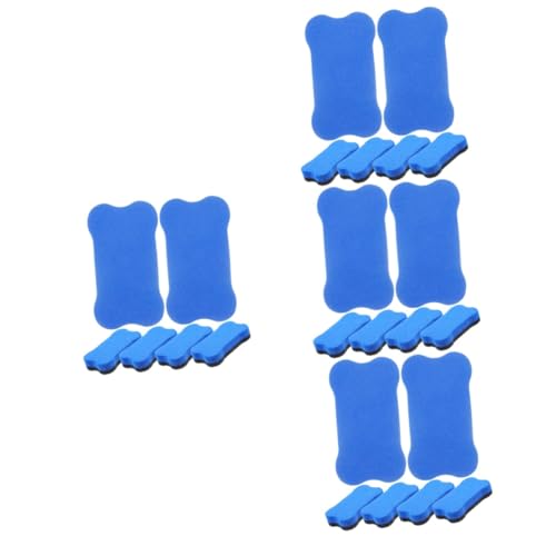 DIYEAH 4 Sätze Faltbares Whiteboard Magnetische, Trocken Abwischbare Tafel Weiße Bretter Trocken Abwischbarer Radiergummi Tafelradierer Löschbar Trocken Löschen Eva Blue 36 Stücke * 4 von DIYEAH