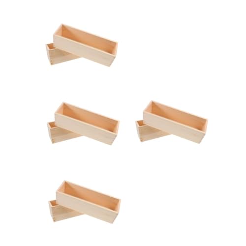 DIYEAH 4 Sätze Handgemachte Seifenform Silikonform Für Seife Diy Bastelwerkzeug Form Zur Seifenherstellung Holz Beige 2 Stück * 4 von DIYEAH