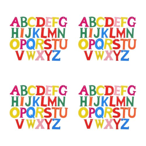 DIYEAH 4 Sätze Holzspäne Mit Englischem Alphabet Holzbuchstaben Zum Bemalen Gemischtes Holzalphabet Buchstabenblock Holzbuchstaben Basteln Leere Abc-ausschnitte 200 Stück * 4 von DIYEAH