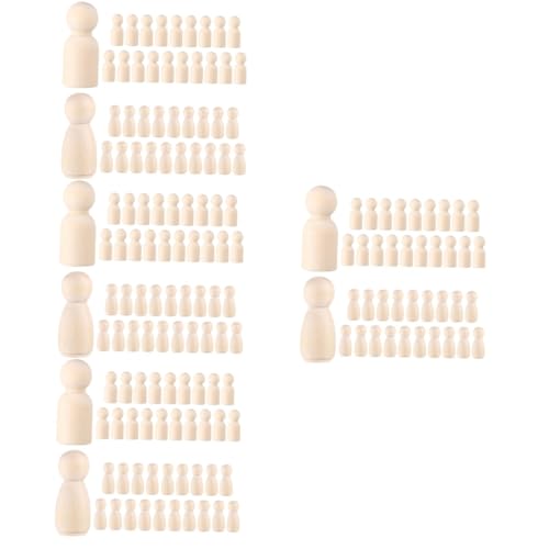 DIYEAH 4 Sätze Holzstecker Figuren Basteln Vorschulklassenzimmer Must Haves Dekorieren Puppenhausmöbel Puppen Miniatur Kinderhaken Unfertige Steckerfiguren Unbemalte Holzfigur 40 Stück * 4 von DIYEAH