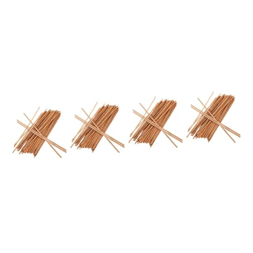 DIYEAH 4 Sätze Karbonisierter Bambusstab Holzstäbe Basteln Bastelstock Aus Holz Holzstabdekor Fotorequisiten Holzstäbchen Holzhandwerksdekore Hölzern Light Brown 50 Stück * 4 von DIYEAH