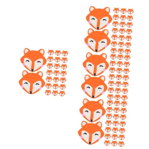 DIYEAH 4 Sätze Kleiner Fuchs-radiergummi Mini-trockenlöscher Radiergummis Für Mini Radiergummis Whiteboard-reiniger Tintenlöscher Mini-whiteboard-radierer Orange 50 Stück * 4 von DIYEAH