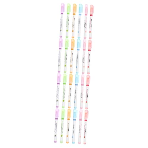 DIYEAH 4 Sätze Kurven-textmarker-set Farbige Stifte Schule Kurventextmarker-set Kurven Stifte Für Karten Dekoration Lesezeichen Scrapbook-marker Zum Selbermachen Kurvenstifte 6 Stück * 4 von DIYEAH