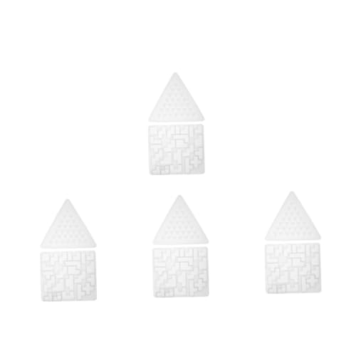 DIYEAH 4 Sätze Leimformspielzeug familienspiele bauklötze DIY Set Pyramidenpuzzle bastelbedarf Pyramiden-Puzzle-Dekorformen Gussform DIY Pyramiden-Puzzleform Kieselgel Weiß von DIYEAH