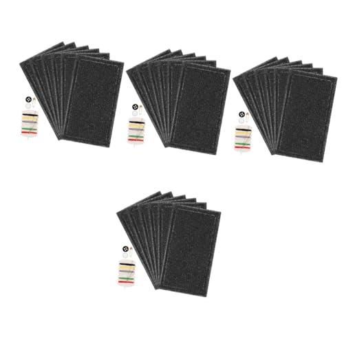 DIYEAH 4 Sätze Lochflicken Für Kleidung Stoffaufnäher Taschen Patches Aufkleber Aufbügler Für Jacken Apfelding Stickereien Zum Aufbügeln Hausapplikation Polyester Black 6 Stück * 4 von DIYEAH