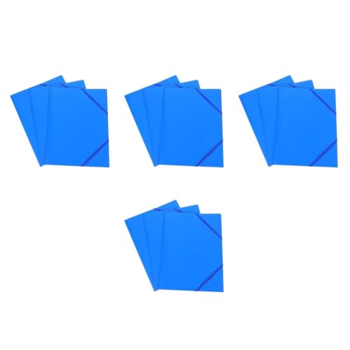 DIYEAH 4 Sätze Mappe Bürobedarf Organizer Dokumentenhalter Organisator Für Papierakten Folio-dokument-organizer Wichtiger Dokumentenordner Dokumentdateiordner Plastik Blue 3 Stück * 4 von DIYEAH