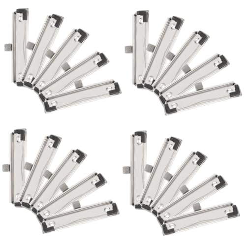 DIYEAH 4 Sätze Mappe Clipboard Klemmbrett Halterung Klemmbrettclip Bulletin-board-ordner Korkplatte Clip Für Die Büro-zwischenablage Clips Für Dokumenttafeln Metall Silver 5 Stück * 4 von DIYEAH