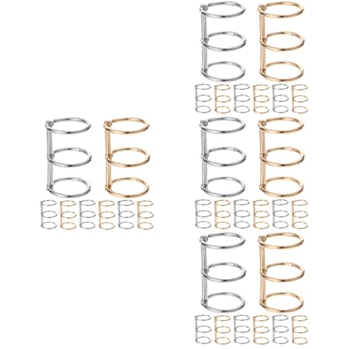 DIYEAH 4 Sätze Ordnerring Scheckheft Scrabbook Ringbuch Noteboon Schreibwaren Aufklappbare Ringe Zappeln Ordnertrenner Leistung Metallringe Buchbinderring Aus Metall Legierung 8 Stück * 4 von DIYEAH