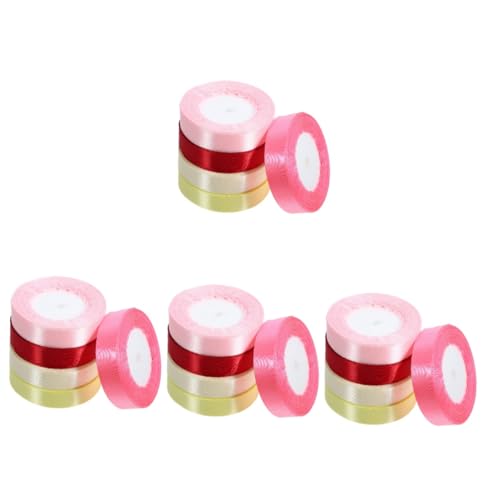 DIYEAH 4 Sätze Satinband Hirse Kuchen Tassen Individuelle Cupcake-boxen Aufkleber Golden Geschenkverpackung Geschenkband Verpackungsband Für Diy-bastelband Polyester 5 Rollen * 4 von DIYEAH