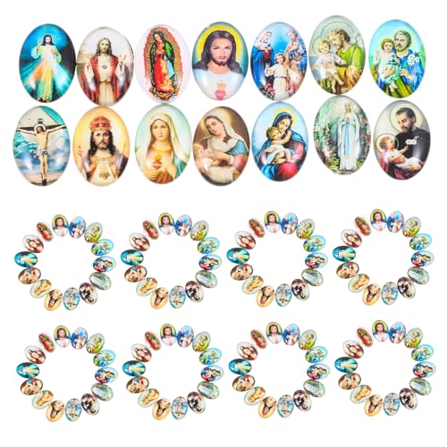 DIYEAH 4 Sätze Schmuckzubehör Retro Edelsteine ​​Perlen Vintage Schmuck Dekorative Cabochons DIY Schmuckherstellungsmaterial Flatback Cabochons DIY Zubehör Flatback 100 Stück * 4 von DIYEAH