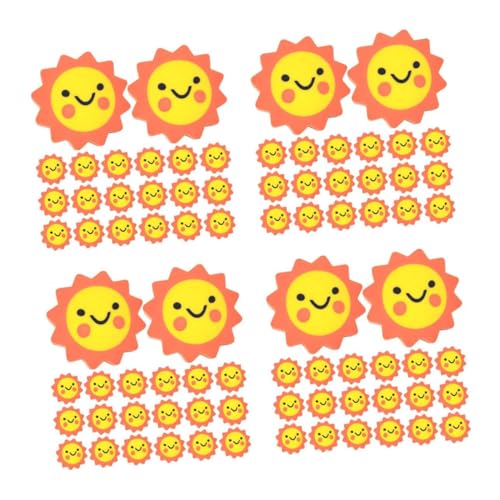 DIYEAH 4 Sätze Sonnenblumen-radiergummi Süße Mini-radierer Große Radiergummis Große Preise Für Radiergummis Für Kinder Essen Radiergummi Radiergummis Masse Orange 50 Stück * 4 von DIYEAH