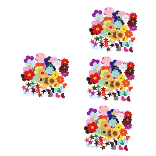 DIYEAH 4 Sätze Sonnenblumen-stickpatch Bügelbilder Für Kleidung Diy Kleidung Reparatur Patches Stoffflicken Für Kleidung Wunderpflaster Zit Stickflicken Aufbügeln Blumenbeete 71 Stück * 4 von DIYEAH