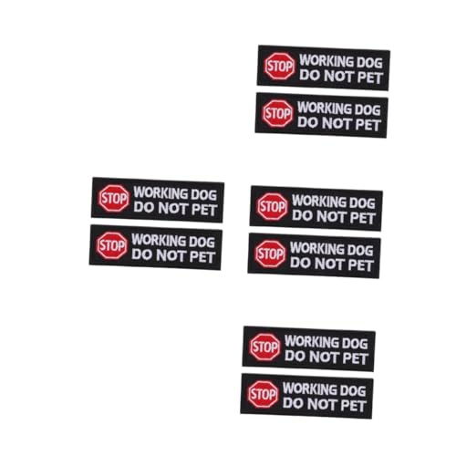 DIYEAH 4 Sätze Stickaufnäher Für Haustiertransporter Service-tier-patch Hunde-stickaufkleber Patches Für Hundewesten Etikett Für Hundegeschirr Nicht Streicheln Black Polyester 2 Stück * 4 von DIYEAH