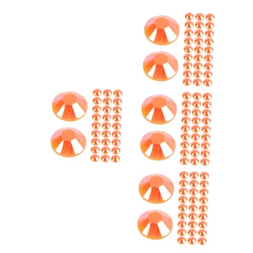 DIYEAH 4 Sätze Strass Mit Flachem Boden Glasperlen Flatback-kristall Kunstharz-strasssteine ​​zum Basteln Harz-flatback-strass Kristallperlen Strass Flatback Orange 1000 Stück * 4 von DIYEAH