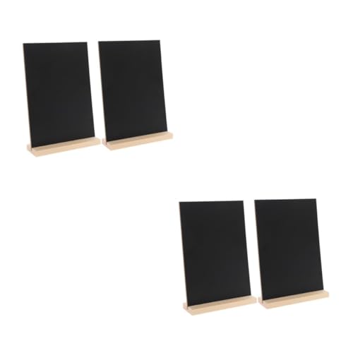 DIYEAH 4 Sätze Tafel-Schreibtafel Mini-Tafelschilder für Lebensmittel kleine Tafelschilder mit Ständer Kreidetafeln Menütafel Menü-Tafel Tafelzeichen Tafel Staffelei Holz Black von DIYEAH