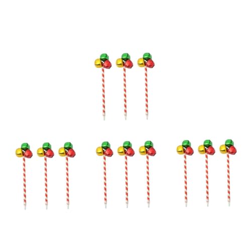 DIYEAH 4 Sätze Weihnachtsglockenstift Jingle Bell Kugelschreiber Weihnachts-schreibgelschreiber Stift Mit Glockenmotiv Weihnachtsstift Für Büro Weihnachts-glöckchen-stift 3 Stück * 4 von DIYEAH