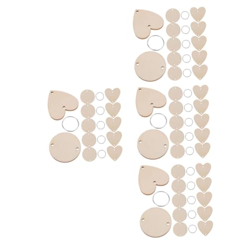 DIYEAH 4 Sets Kalender Hängetafel Zubehör Adventskalender Für Kalender Plaketten Zubehör Unfertige Holz Charms Leere Kalender Plaketten Tags Leere Holz Tags Holz Beige von DIYEAH