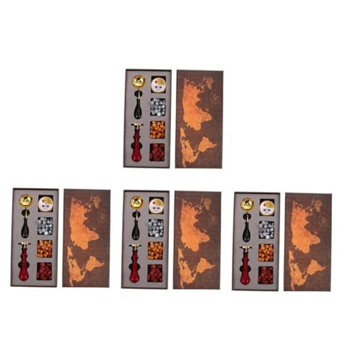 DIYEAH 4 Sets Siegel Siegelset Stempel Wachsstab Urlaub Wachssiegel Stempel Metallstempel Wachssiegel Stempelkopf Hochzeit Wachssiegel Stempel Wachssiegel Lack Siegelstempel Siegellack von DIYEAH