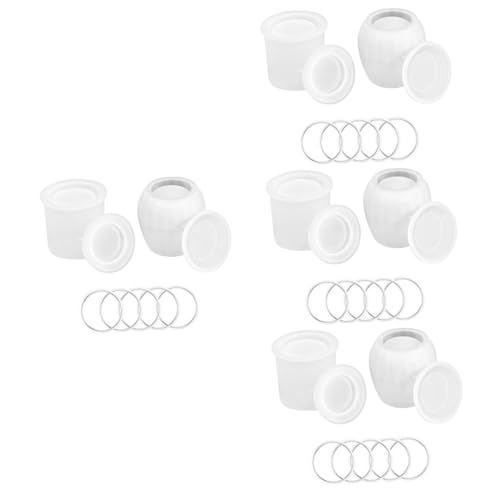 DIYEAH 4 Sets Versiegelte Dosenform Bastelsets Kerzenglas Sojawachs Zur Kerzenherstellung Hydrokulturtopf Kerzenherstellungsset Lesezeichen Quasten Schmuckherstellungsset von DIYEAH