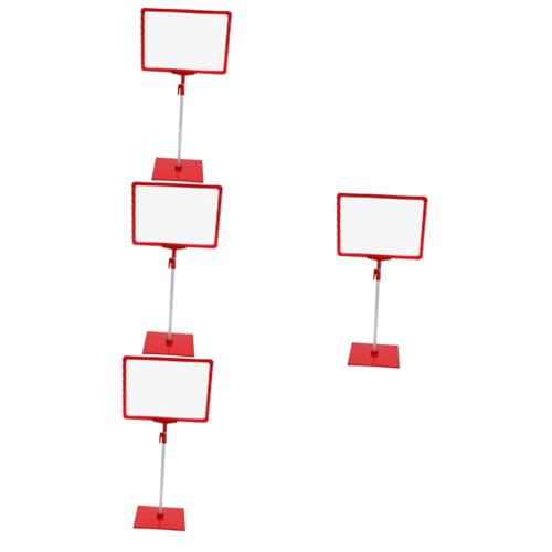 DIYEAH 4 Stck. Werbeständer Schild mit Stand Leuchtreklamen Draht Neonlicht aufzeichnen verstellbare arbeitsböcke schaukasten fensterdekoration messestand Plakatständer Werbehalterung Abs von DIYEAH