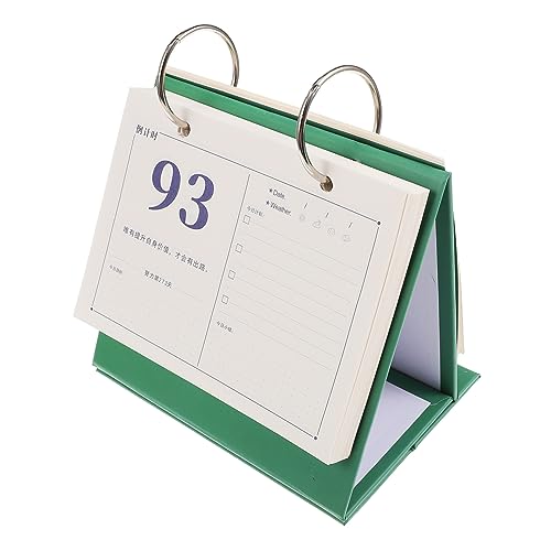 DIYEAH 4 Stück 2023 100 Tage Countdown Down Kalender Countdown Stehtischkalender Countdown Kalender Zeitplanungskalender Tisch Monatskalender Staffelei Dunkelgrünes Papier von DIYEAH