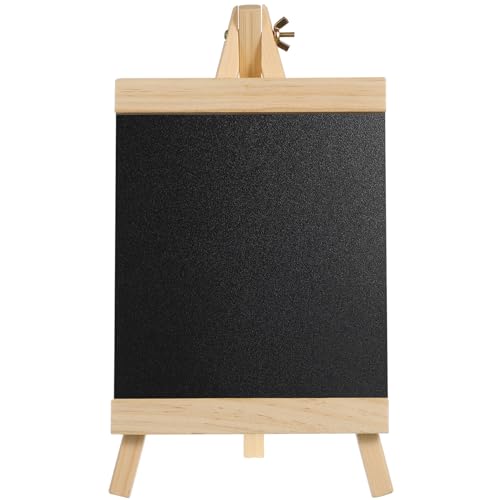 DIYEAH 4 Stück Dekoration für die Tafel mit Nachrichten write board tablettstift hochzeitsdeco Kreidetafel für Menü Briefe staffelei Whiteboard stehende Tafel Tischschild Tafel Holz Black von DIYEAH