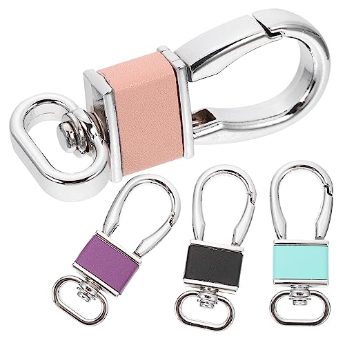 DIYEAH 4 Stück Drehbare Schlüsselkarabiner Aus Robuste Schlüsselanhänger Mit Clip Und Ring Für Autoschlüssel Taschen Und Outdoor Aktivitäten Ideal Für Schlüsselorganisation von DIYEAH