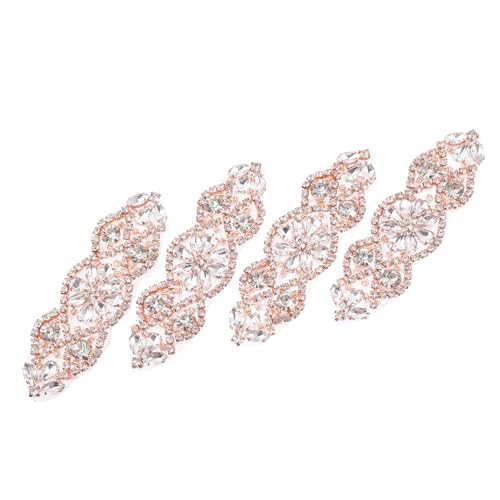 DIYEAH 4 Stück Gürtel Strass Patch Dekorativer Maxi Schmuck Braut Kleidung Corsage Hochzeitskleid Applikation Gürtel Frauen Braut Gürtel Perlen Kleid Hochzeiten Perlenkleid Kleid Strass von DIYEAH