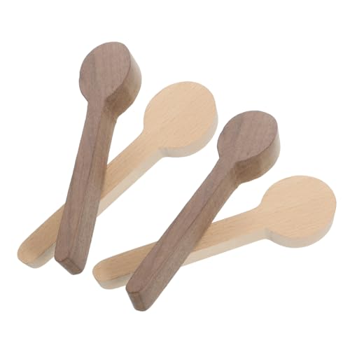 DIYEAH 4 Stück Holzlöffel spoon set kochlöffelset Holzmaterialien bastel material Handwerksmaterialien handgemachte Löffel unfertige Löffel DIY-Schaufel Holzschnitzschaufeln leerer Löffel von DIYEAH