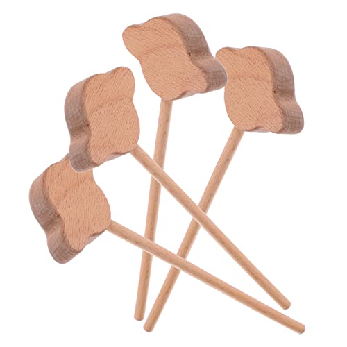 DIYEAH 4 Stück Log-Fee-Stick Mini-Sticks Feenstab Blase Zauberstäbe Masse Seifenblasenstäbe Puzzle holzspielzeug für Hexenstöcke aus Holz DIY feen stöcke von DIYEAH