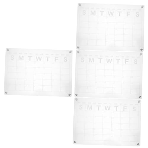 DIYEAH 4 Stück Magnetische Wochenkalender-planungstafel Whiteboard-marker Magnetisches Zeichenbrett Kleine Tafel Kühlschrank-magnettafel Golfmarkierungsstift Schild Led Transparent Acryl von DIYEAH