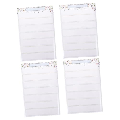 DIYEAH 4 Stück Magnetisches Soft-whiteboard Mini-magnete Whiteboard-magnete Whiteboards Whiteboard-radierer Magnetische Tafel Für Den Kühlschrank Notizblock Weiße Magnettafel Das Haustier von DIYEAH