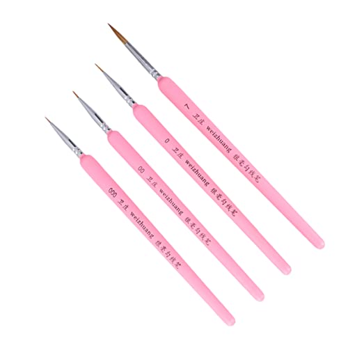 DIYEAH 4 Stück Miniaturfarbe Gel Jumbo-farbe Stifte Rosa Pinsel Bausatz Borste Machen Palette Detail Haarwachsstift Glanz Ratte Bambus von DIYEAH