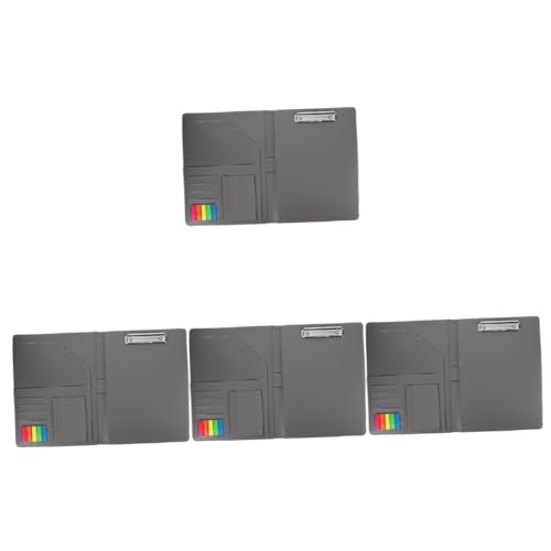 DIYEAH 4 Stück Portfolio-Organizer aktenkoffer aktentaschen mappen ordner bürobedarf aktenordner Unterlage Planer-Abdeckung Rechnung Arbeitsmappe für Männer Dokumentenorganisator Pu Grey von DIYEAH