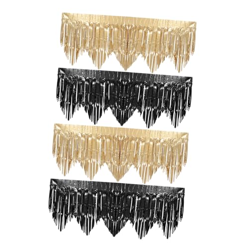 DIYEAH 4 Stück Teiliges Party Dekorationsset Tinsel Girlande Wiederverwendbare Fransen Dekoration für Geburtstagsfeiern Hochzeiten und Diy Fotohintergründe Flexibles Design Schwarz DIYEAH 4 Stück Teiliges Party Dekorationsset Tinsel Girlande Wiederverwendbare Fransen Dekoration für Geburtstagsfeiern Hochzeiten und Diy Fotohintergründe Flexibles Design Schwarz von DIYEAH