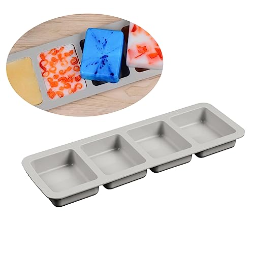 DIYEAH 4 geometrische Seifenform ice cube mold schokoladenform silikonform bonbon form Süßigkeitenformen silikongiesform silikongießform Geleeformen soap mold werkzeug Kuchenform Grey von DIYEAH