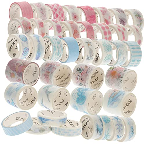 DIYEAH 40 Rollen Washi-Tape-Set Aufkleber ästhetisch Regenbogenband Scrapbook-Papier Müll scrapbooking zubehör bastelzubehör Geschenkbänder Scrapbook-DIY-Klebebänder Japanisches Papier von DIYEAH