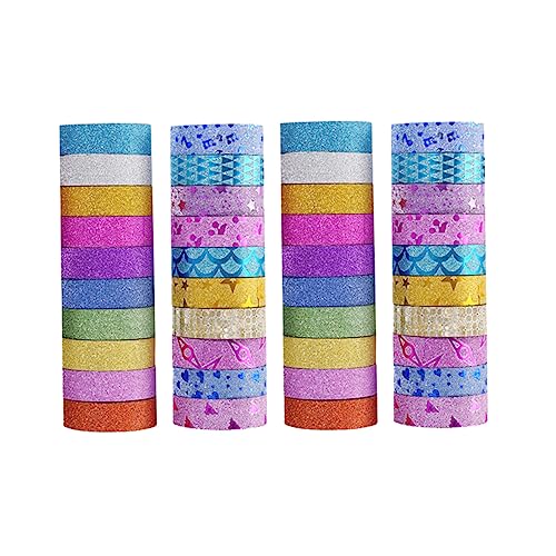 DIYEAH 40 Rollen selbstklebender Papieraufkleber the office büroradio the washi tape sto farbe dekoringe die schule der glitzerband aufkleber Klebebänder Papierbänder DIY-Label-Handwerk von DIYEAH