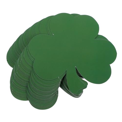 DIYEAH 40 Stk Handgeschriebene Karte mit Kleeblatt Dekorationen unterzeichnen Patrick Dekorationen handgeschriebene Karten Pinnwand Dekorationen beschichtetes Papier Dark Green von DIYEAH