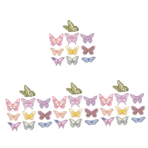 DIYEAH 40 Stk Schmetterlings-Stickpatch repair kit bügelbild Kleidung Verzierung patches selbstklebend Kissen Dekoration kompakte Kleiderflicken Multifunktions-Kleiderflicken Banner von DIYEAH