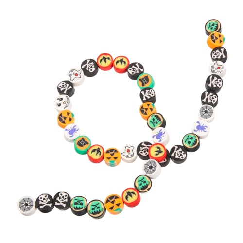 DIYEAH 40 Stück Polymer Ton Scheibenperlen Halloween Armbandperlen Für Halsketten Perlen Zur Schmuckherstellung Türkisfarbene Tour Runde Perlen Charm Set Edelstein Ton DIYEAH 40 Stück Polymer Ton Scheibenperlen Halloween Armbandperlen Für Halsketten Perlen Zur Schmuckherstellung Türkisfarbene Tour Runde Perlen Charm Set Edelstein Ton von DIYEAH
