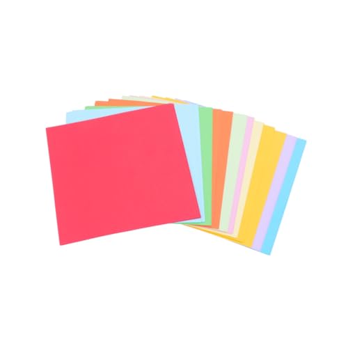 DIYEAH 400 Blatt Farbiges Papier Mehrfarbiges Kopierpapier Baupapier Verschiedene Farben Quadratisches Faltpapier Farbpapier Zum Basteln Doppelseitiges Farbpapier Papierservietten-party von DIYEAH