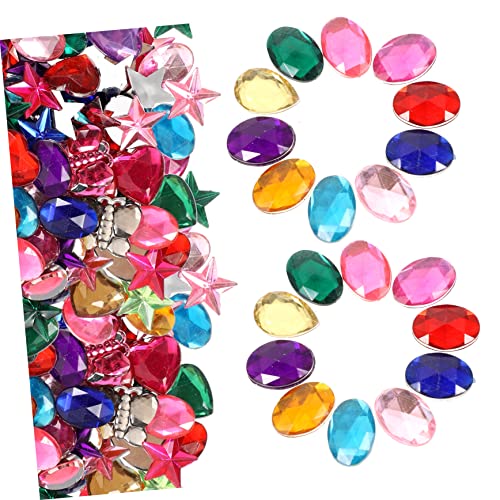 DIYEAH 400 Stück Diamant Diy-material Strasssteine ​​zum Basteln Gold Herz Edelsteine Juweliere Strahlend Handyhülle Edelsteine Quaste Edelsteinperlen Juwelen Trimmen Hotfix Ab Acryl von DIYEAH